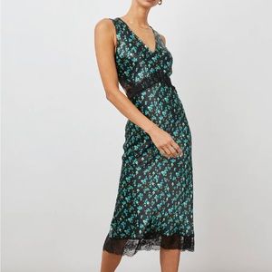 Rails pandora satin floral dress - size m